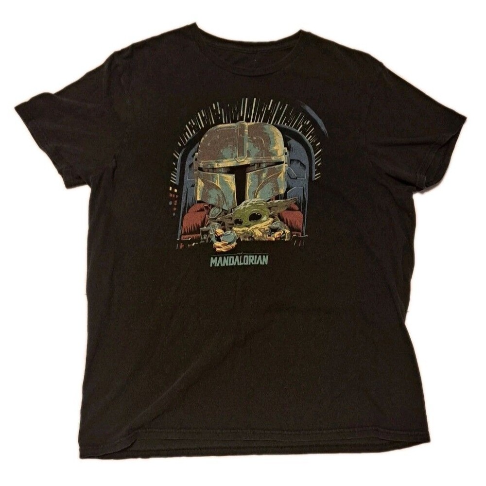 Funko Pop! Star Wars Mandalorian Grogu Men’s Medium T-Shirt Graphic Tee Top